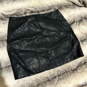 Free people leather skirt size 12